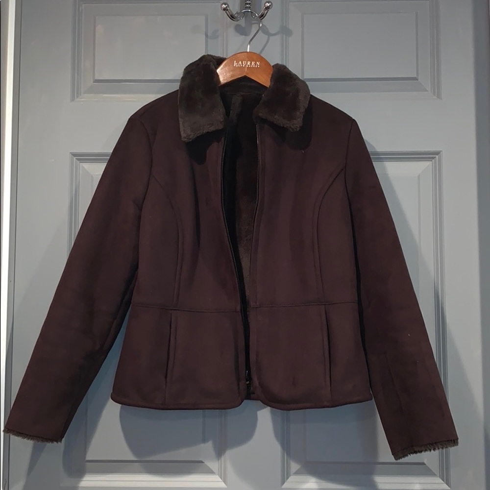 Ann Taylor Polyester Fur Coat